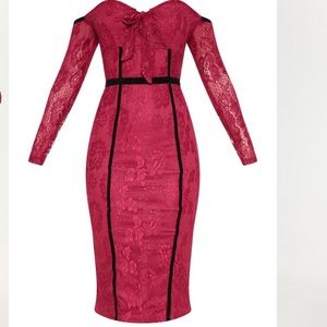 Pretty little thing lace pink dress